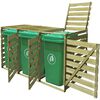 vidaXL Triple Wheelie Bin Shed 240 L Impregnated Wood