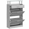 vidaXL Shoe Cabinet Grey Sonoma 63x24x104 cm Engineered Wood