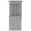 vidaXL Corner Desk Concrete Grey 200x50x76 cm Engineered Wood