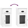 vidaXL Side Cabinet with Drawer White 40x50x75 cm Engineered Wood