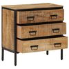vidaXL Sideboards 2 pcs 70x35x70 cm Solid Rough Wood Mango