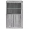vidaXL Side Cabinet with LED Lights Grey Sonoma Engineered Wood