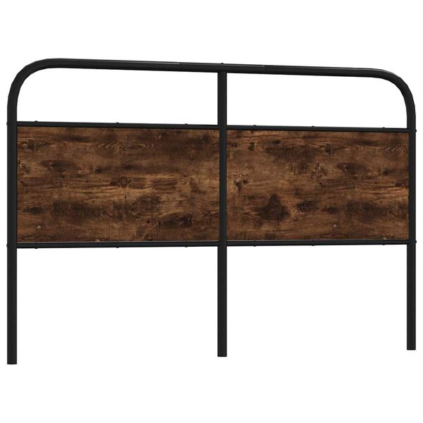 vidaXL Replace Headboard Smoked Oak 150 cm Steel and Engineered Wood