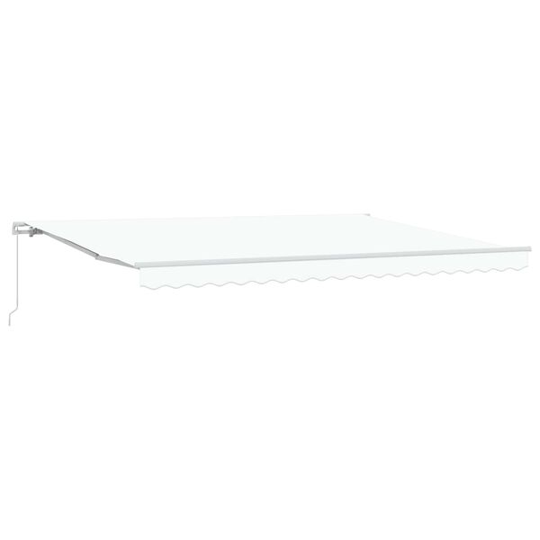 vidaXL Awning Retractable White 4.5 x 3 m Polyester and metal