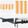 vidaXL Retractable Awning Yellow and White 350 x 200 cm