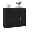 vidaXL Sideboard Black 91x28x75 cm Engineered Wood