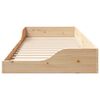 vidaXL Bed Frame Brown 100 x 220 cm Solid Pine Wood