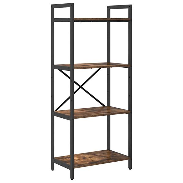 vidaXL Bookshelf Smoked Oak 56 x 34 x 133.5 cm Engineered Wood