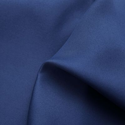 vidaXL Blackout Curtains with Metal Rings 2 pcs Blue 140x225 cm
