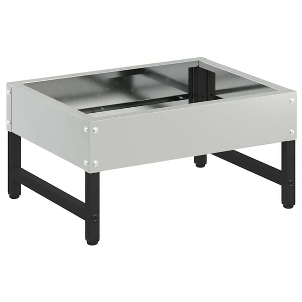 vidaXL Bird Feeder Silver 34 x 26 x 16 cm Galvanised Steel