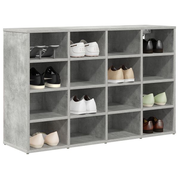 vidaXL Shoe Cabinet Concrete grey 103 x 30 x 67 cm Engineered Wood