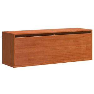 vidaXL Wall Cabinet Wax Brown 100 x 30 x 35 cm Solid Pine Wood