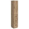 vidaXL Cabinet Set 2 pcs 33 x 34.5 x 87 cm Engineered Wood Artisan Oak