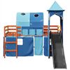vidaXL Kids' Loft Bed with Tower Blue 80x200 cm Solid Wood Pine