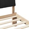 vidaXL Bed frame Brown and black 120 x 190 cm Solid pine wood