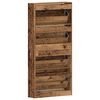 vidaXL Shoe Cabinet Old Wood 80 x 21 x 163.5 cm Engineered Wood