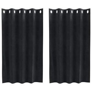 vidaXL Blackout Curtains 2 pcs Black 140 x 140 cm Velvet