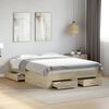 vidaXL Bed Frame with Drawers without Mattress Sonoma Oak 120x200 cm