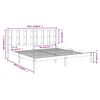 vidaXL Bed Frame without Mattress Black 200x200 cm Solid Wood Pine