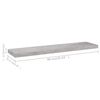 vidaXL Floating Wall Shelves 4 pcs Concrete Grey 90x23.5x3.8 cm MDF
