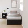 vidaXL Storage Bed Frame Black Oak 90 x 190 cm Engineered Wood