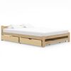 vidaXL Bed Frame without Mattress with 4 Drawers Solid Wood 180x200 cm