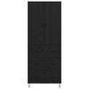 vidaXL Highboard Wall-mounted 2 pcs Black Oak Engineered Wood