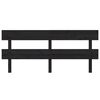 vidaXL Bed Headboard Black 184x3x81 cm Solid Wood Pine