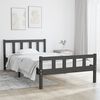 vidaXL Bed Frame without Mattress Grey Solid Wood 100x200 cm