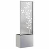 vidaXL Garden Privacy Screen Floral Sliver 50 x 140 cm Stainless steel