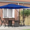 vidaXL Roma Parasol Blue 286 x 285 x 265 cm Polyester and Aluminium