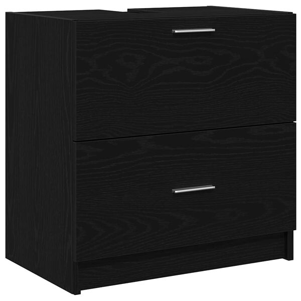 vidaXL Bathroom Cabinet Black Oak 59 x 37 x 59 cm Engineered wood