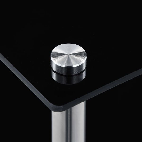 vidaXL 5-Tier Shelf Black 40x40x130 cm Tempered Glass