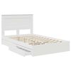 vidaXL Storage Bed with Headboard White 120 x 190 cm Engineered Wood