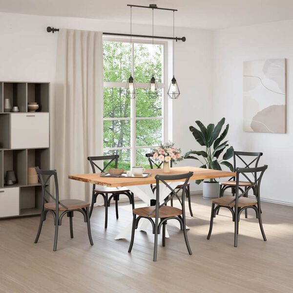 vidaXL Dining Table Leg Spider Shape White 120x68x(72-73) cm Steel