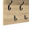 vidaXL Wall-Mounted Coat Rack with Shelf Sonoma Oak 80 x 40 x 12 cm