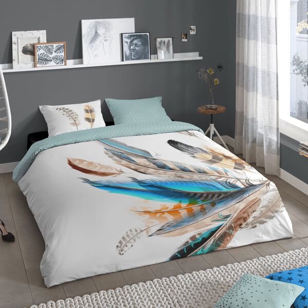 Good Morning Duvet Cover FEATHER 155x220 cm Multicolour