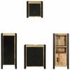 vidaXL Bathroom Furniture Set 4 pcs Brown and Black Solid Mango Wood