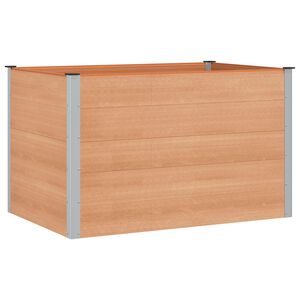 vidaXL Garden Raised Bed Brown 150 x 100 x 91 cm WPC and Aluminium