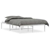 vidaXL Metal Bed Frame White 120x200 cm