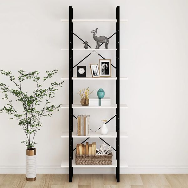 vidaXL High Cabinet White 80x30x210 cm Solid Pine Wood