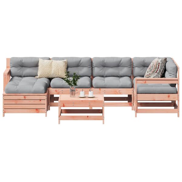 vidaXL 7 Piece Garden Sofa Set Solid Wood Douglas Fir