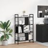 vidaXL Bookshelf Black Oak 75 x 30 x 123.5 cm Engineered Wood