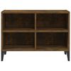 vidaXL TV Cabinet with Metal Legs Smoked Oak 69.5x30x50 cm