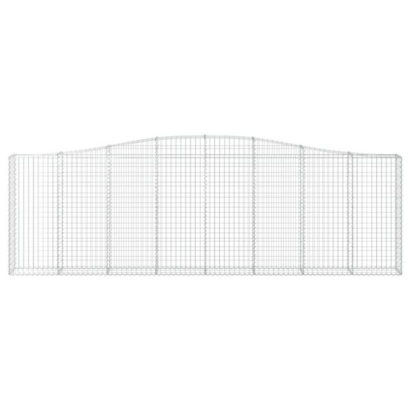 vidaXL Arched Gabion Baskets 15 pcs 400x30x120/140 cm Galvanised Iron