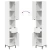 vidaXL Bathroom Cabinet with Drawer with Door White 31.5 x 33 x 190 cm