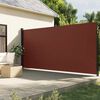 vidaXL Retractable Side Awning Brown 220x500 cm