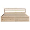 vidaXL Bed Frame with Headboard 200x200 cm Solid Wood Pine