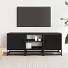 vidaXL TV Cabinet Black 100x35x41 cm Engineered Wood and Metal