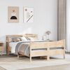 vidaXL Bed Frame with Headboard 160x200 cm Solid Wood Pine